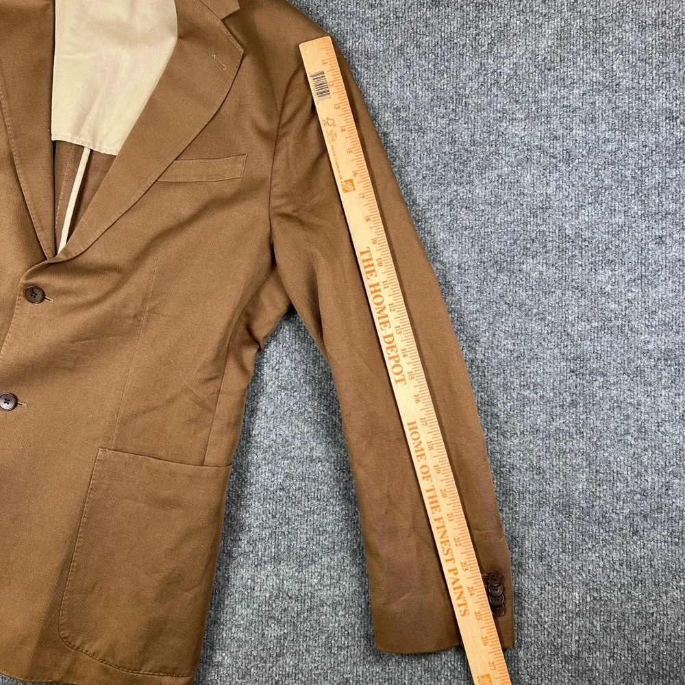 Banana Republic Jacket Mens 46L Brown Manifattura Emmetex Unstructured Linen